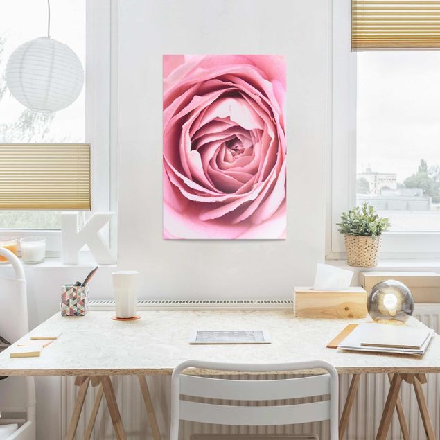 Glastavlor rosor Pink Rose Blossom