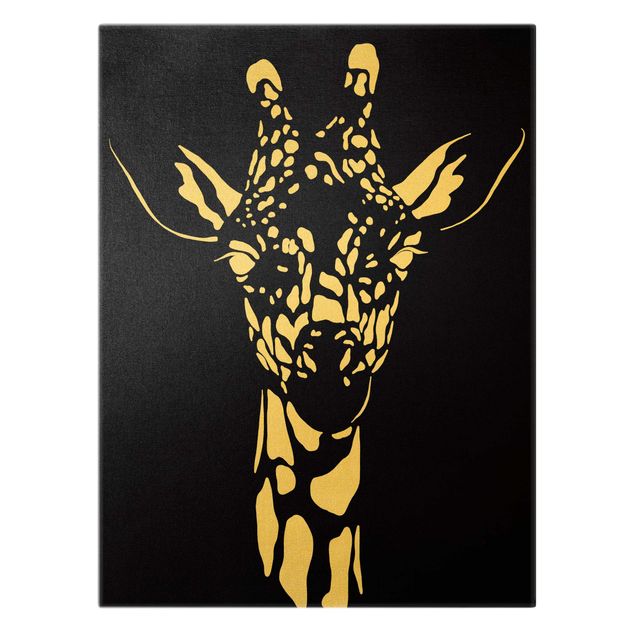 Tavlor Safari Animals - Portrait Giraffe Black