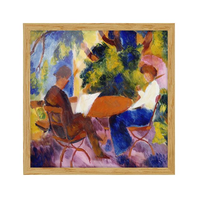 Konstutskrifter August Macke - Couple At The Garden Table