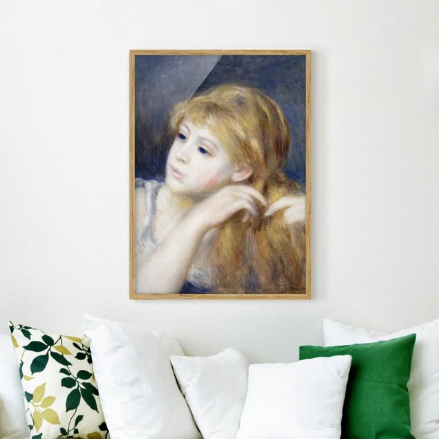 Konststilar Impressionism Auguste Renoir - Head of a Young Woman