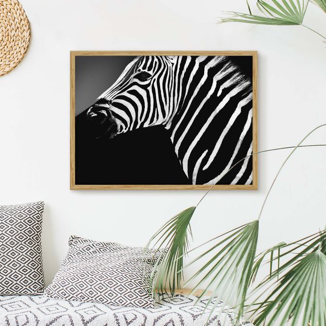 Tavlor med ram konstutskrifter Zebra Safari Art
