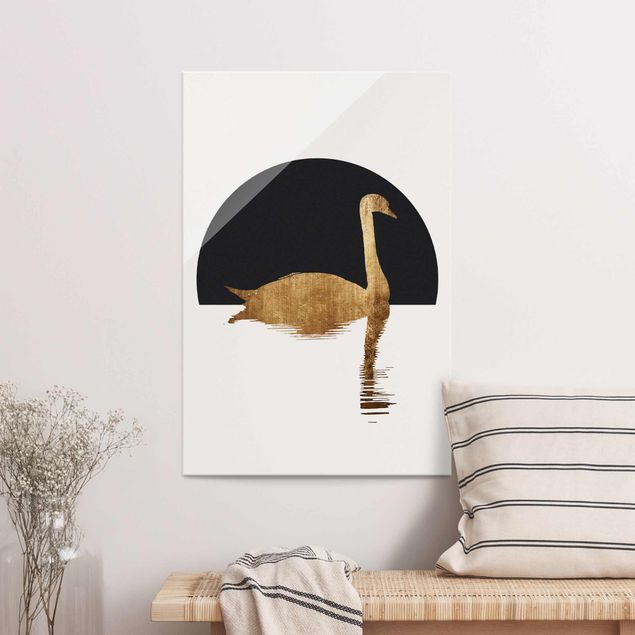 Kök dekoration Swan Gold