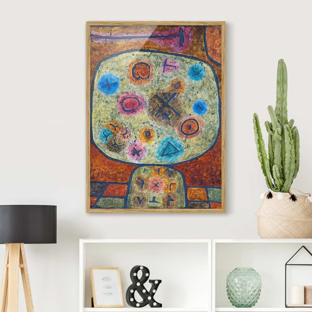 Tavlor med ram konstutskrifter Paul Klee - Flowers in Stone
