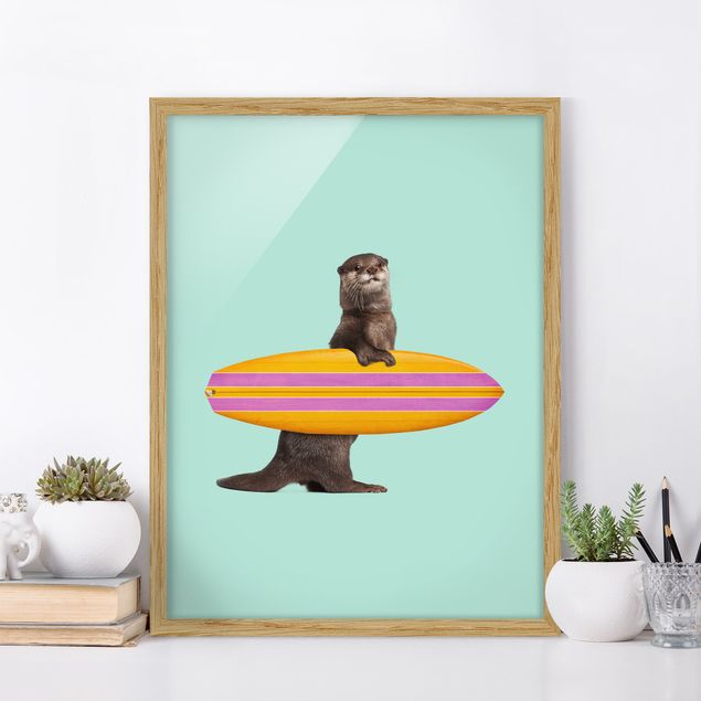 Kök dekoration Otter With Surfboard