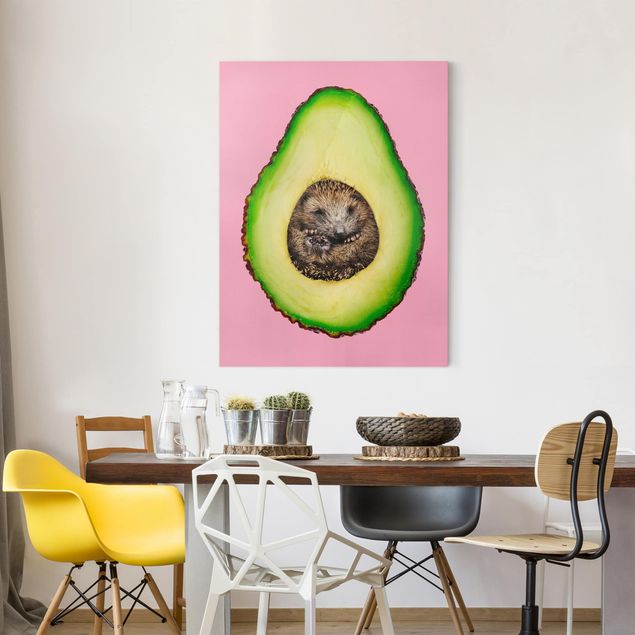 Tavlor frukter Avocado With Hedgehog