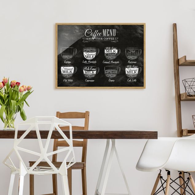 Tavlor kaffe Coffee Varieties Chalkboard