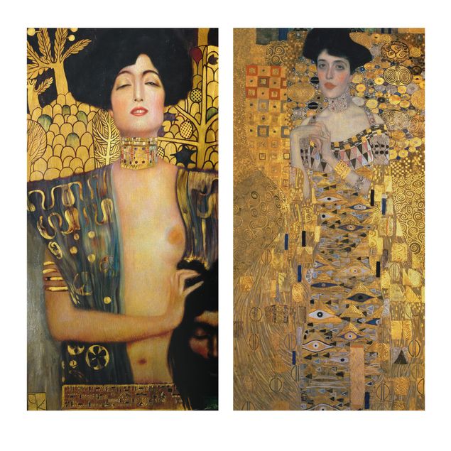 Canvastavlor bergen Gustav Klimt - Judith and Adele