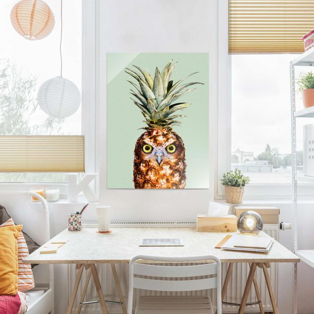 Tavlor frukter Pineapple With Owl