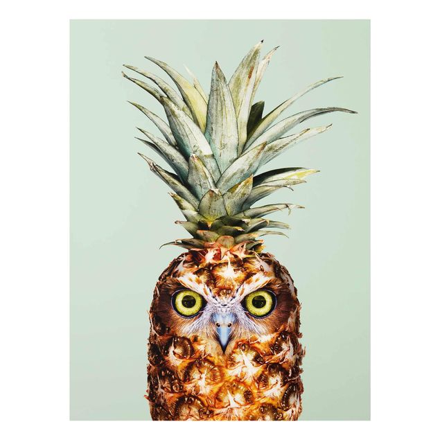 Tavlor konstutskrifter Pineapple With Owl