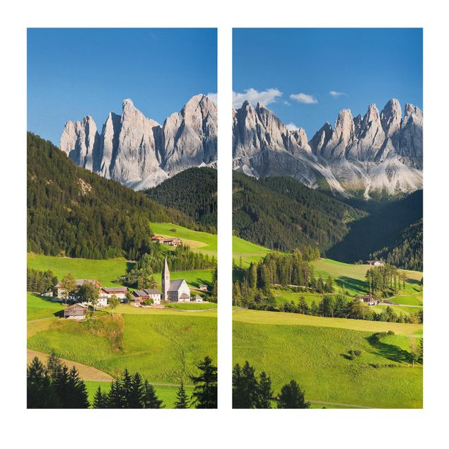 Tavlor landskap Odle In South Tyrol