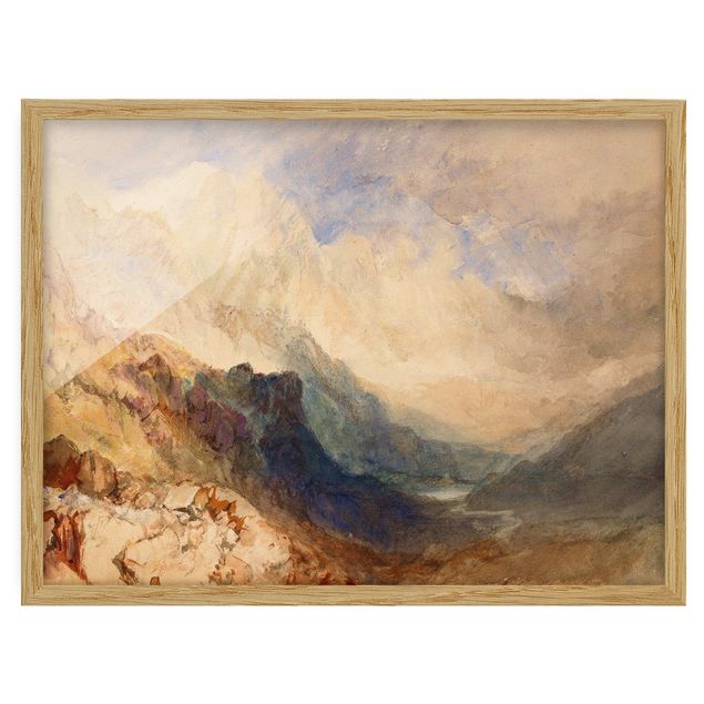 Konstutskrifter William Turner - View along an Alpine Valley, possibly the Val d'Aosta