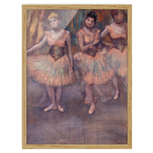 Tavlor med ram konstutskrifter Edgar Degas - Three Dancers before Exercise