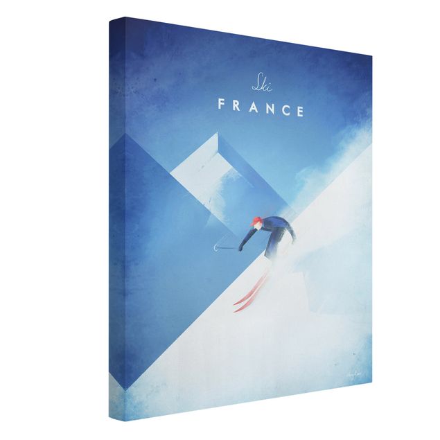 Tavlor landskap Travel Poster - Ski In France
