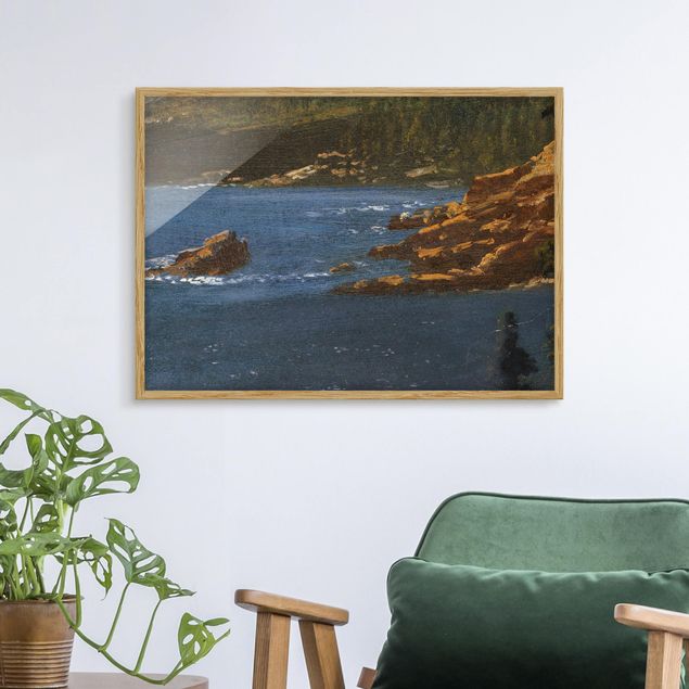 Tavlor med ram konstutskrifter Albert Bierstadt - California Coast