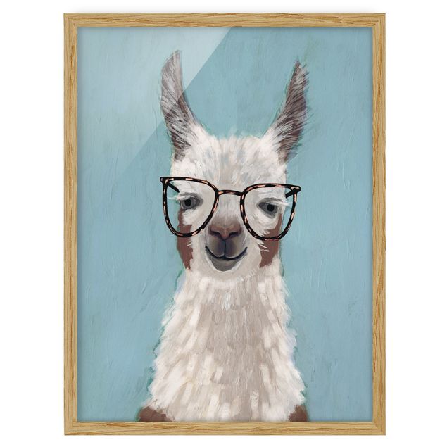 Tavlor modernt Lama With Glasses II