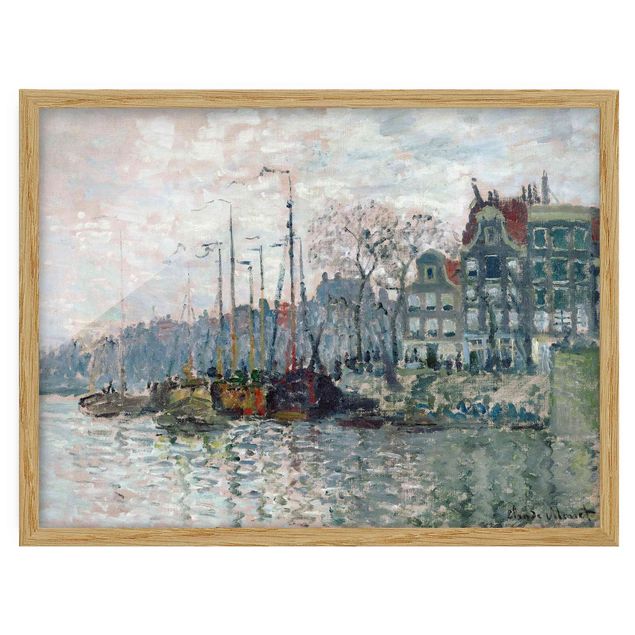 Konstutskrifter Claude Monet - View Of The Prins Hendrikkade And The Kromme Waal In Amsterdam