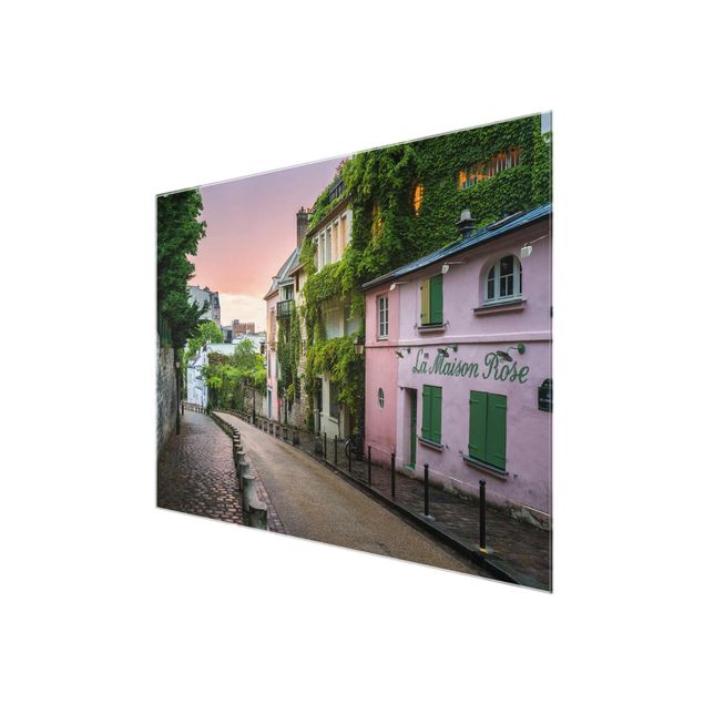 Glastavlor arkitektur och skyline Rose Coloured Twilight In Paris