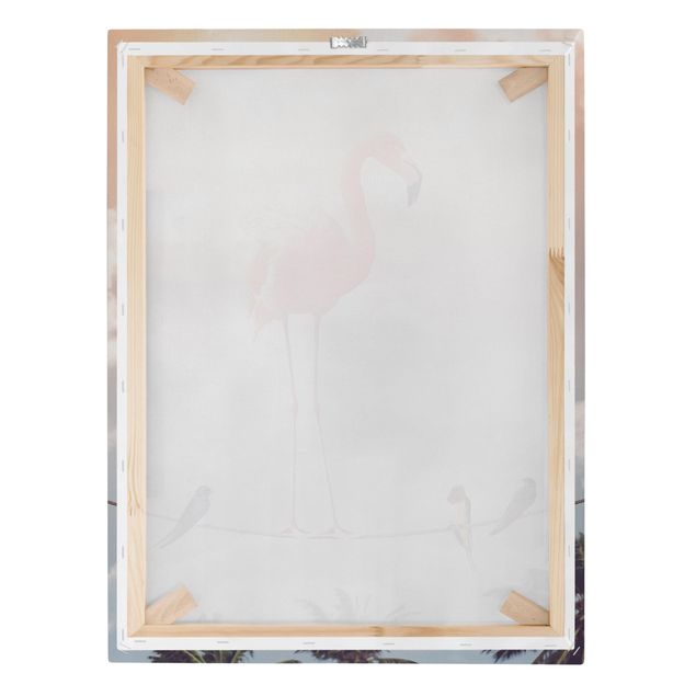 Tavlor rosa Sky With Flamingo