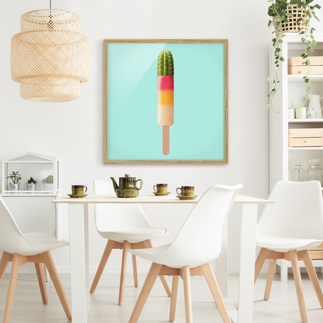 Tavlor konstutskrifter Popsicle With Cactus