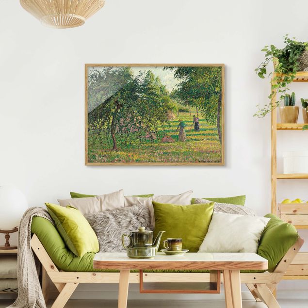 Tavlor med ram konstutskrifter Camille Pissarro - Apple Trees And Tedders, Eragny