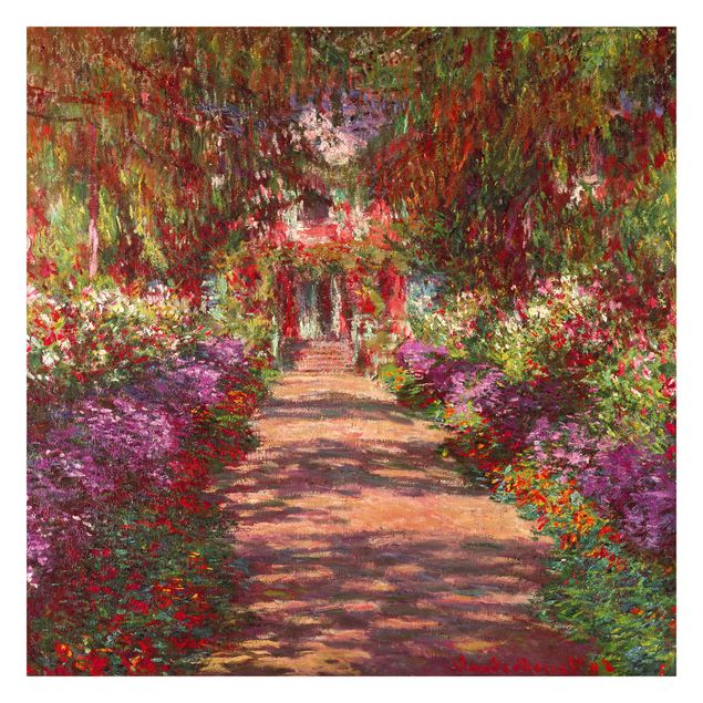 Tapeter modernt Claude Monet - Pathway In Monet's Garden At Giverny