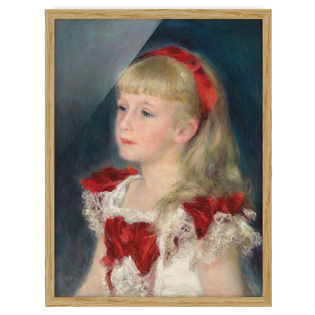 Konstutskrifter Auguste Renoir - Mademoiselle Grimprel with red Ribbon