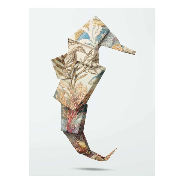 Tavlor modernt Origami Seahorse