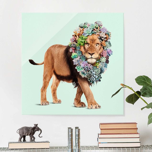 Tavlor Jonas Loose Lion With Succulents