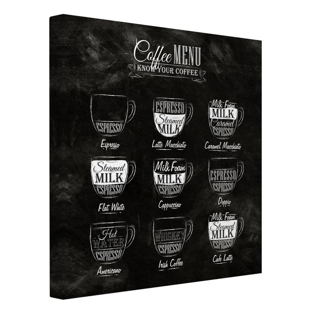 Tavlor kaffe Coffee Varieties Chalkboard