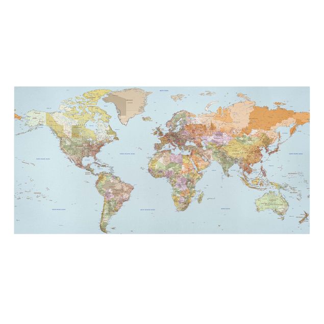 Tavlor färgglada Political World Map