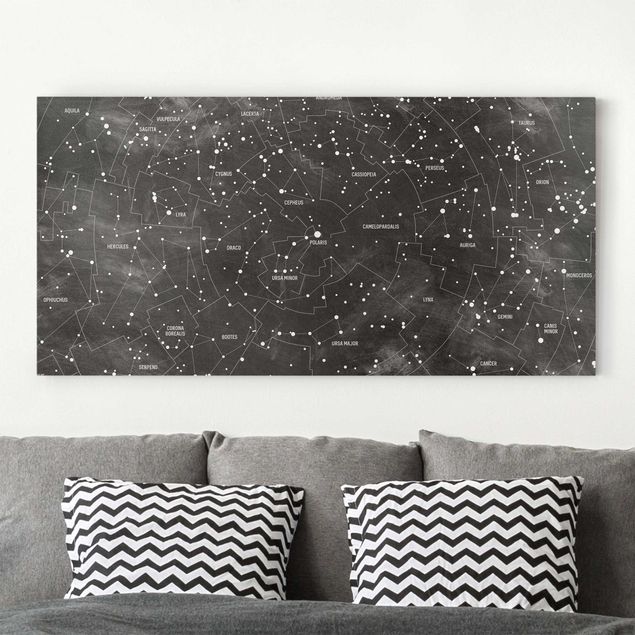 Kök dekoration Map Of Constellations Blackboard Look