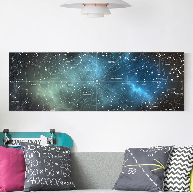 Kök dekoration Stellar Constellation Map Galactic Nebula