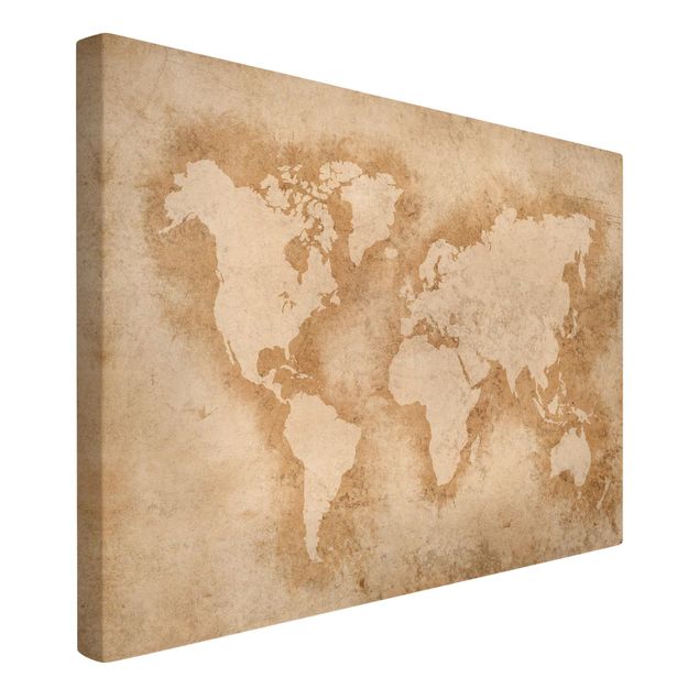 Canvastavlor världskartor Antique World Map