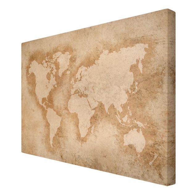 Canvastavlor Antique World Map