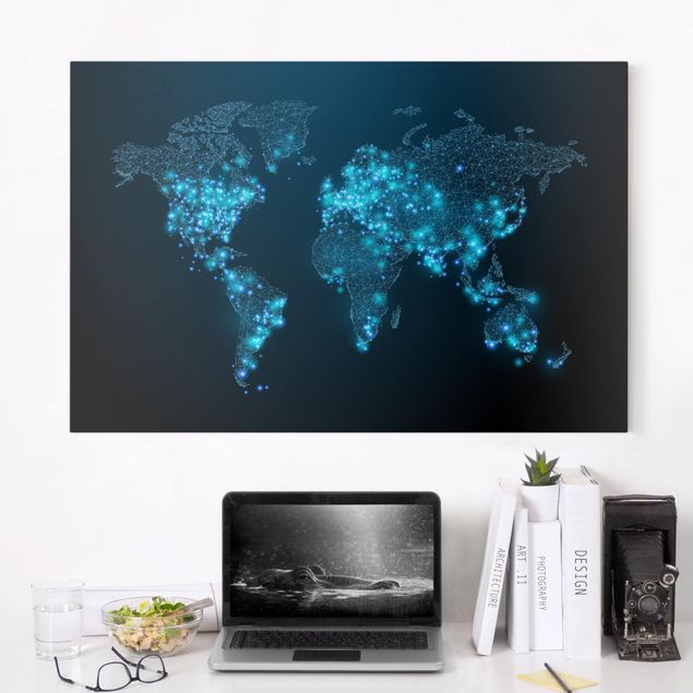 Kök dekoration Connected World World Map