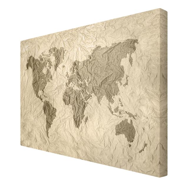 Tavlor Paper World Map Beige Brown