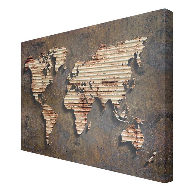 Canvastavlor Rust World Map