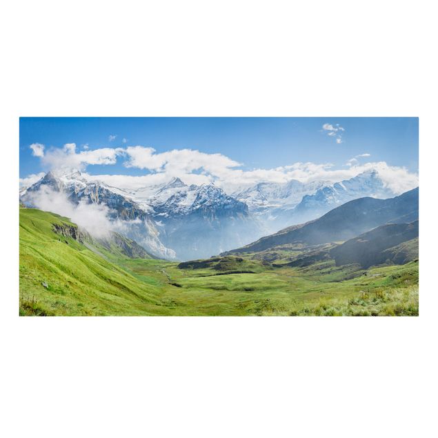 Tavlor landskap Swiss Alpine Panorama