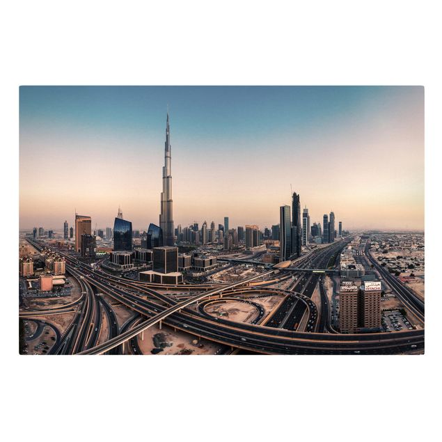 Canvastavlor solnedgångar Abendstimmung in Dubai