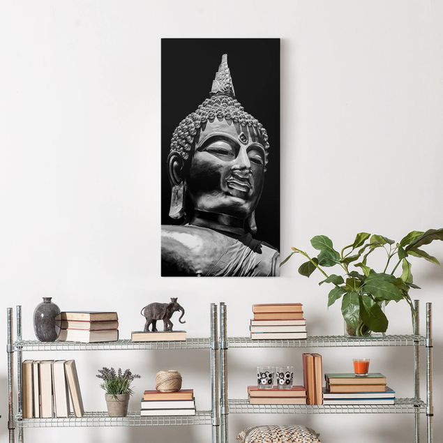 Canvastavlor konstutskrifter Buddha Statue Face