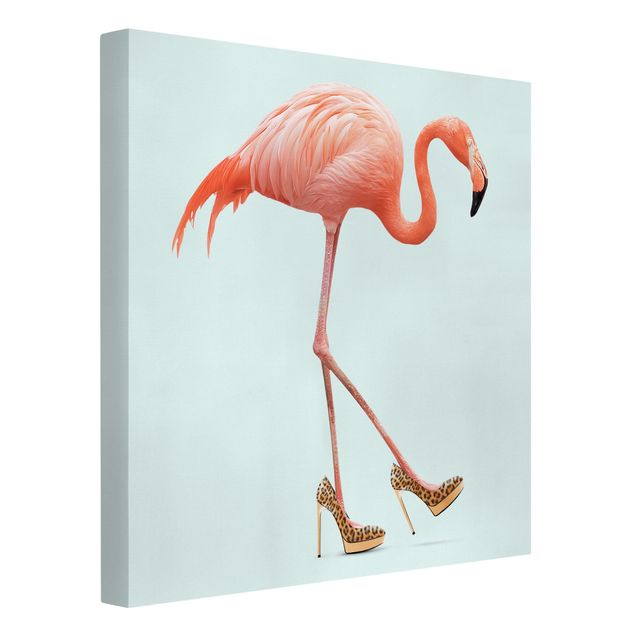Tavlor konstutskrifter Flamingo With High Heels