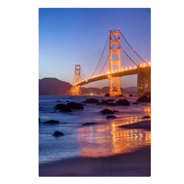 Tavlor orange Golden Gate Bridge At Dusk