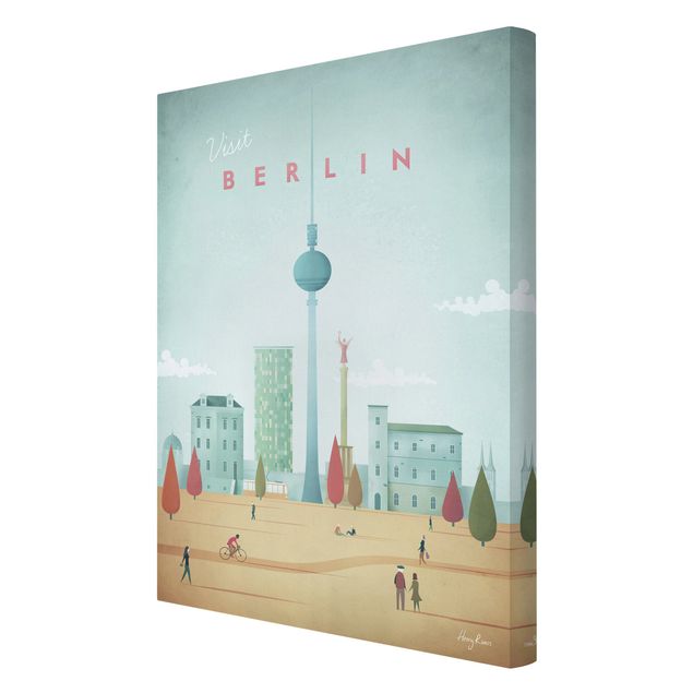 Canvastavlor konstutskrifter Travel Poster - Berlin