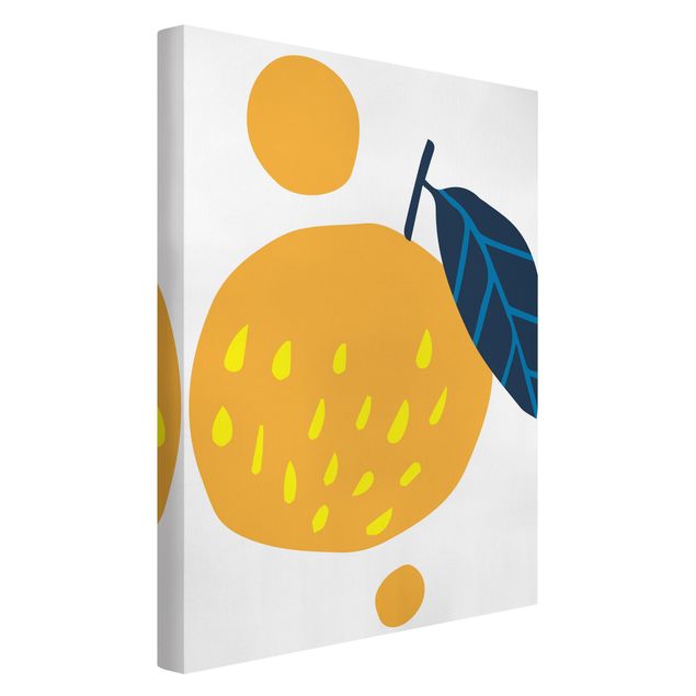 Canvastavlor konstutskrifter Abstract Shapes - Orange