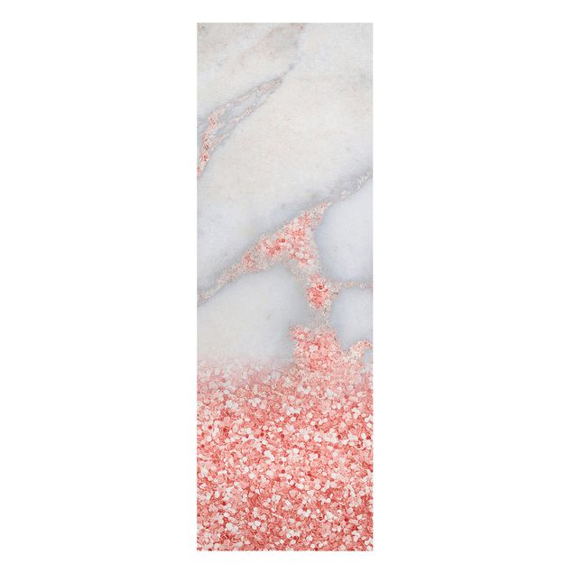 Canvastavlor abstrakt Marble Look With Pink Confetti