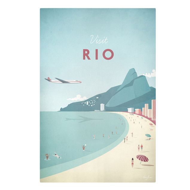 Canvastavlor Arkitektur och Skyline Travel Poster - Rio De Janeiro