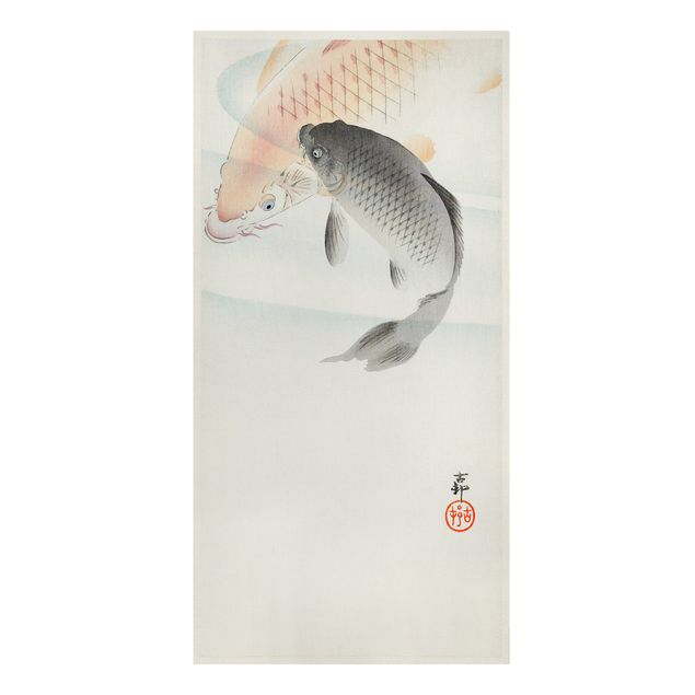 Canvastavlor djur Vintage Illustration Asian Fish L