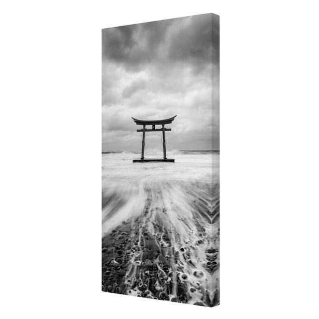 Tavlor arkitektur och skyline Japanese Torii In The Ocean
