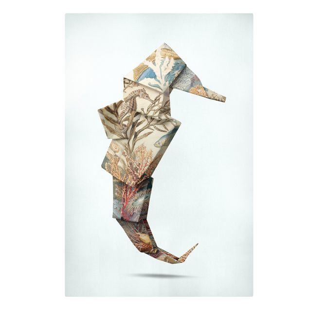 Tavlor konstutskrifter Origami Seahorse