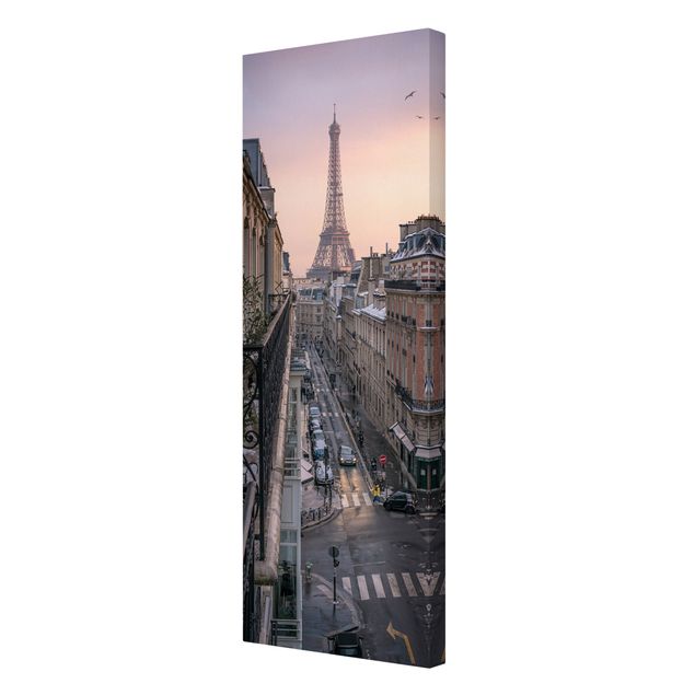 Tavlor arkitektur och skyline The Eiffel Tower In The Setting Sun